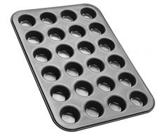 Zenker Mini-Muffinform 24er Backblech (Ø 4,5 cm), für saftige mini Muffins & Cupcakes, Muffinblech, flach & antihaft-beschichtet, Maße: 38,5 x 26,5 x 2 cm