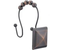 AmazonBasics – Haken für Duschvorhang, spitzes Quadrat, Bronze mit Ölschliff