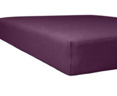 Kneer 8001427 Flausch-Biber Spannbetttuch Qualität 80, 140 x 200 cm - 160 x 200 cm, brombeer