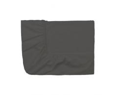 Essix Royal Line Spannbettlaken, Perkal-Baumwolle, anthrazit, 90 x 220 cm