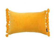 Ragged Rose Terry, Samt Kissen und innere Pad, Golden Gelb