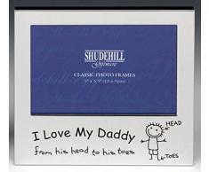 Shudehill Giftware Bilderrahmen I Love My Daddy Geschenk Weihnachten Vatertag Geburtstag