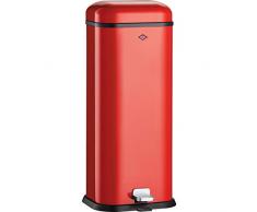 Wesco 132 312-02 Superboy Abfalleimer mit Dämpfer, rot