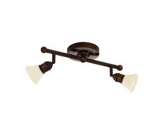 Eglo Spot / Modell Alamo / 2-flammig / G9 - ECO / 2x 33 Watt / Leuchtmittel inklusive / 37 cm lang / 13 cm breit / Stahl dunkelbraun 89058