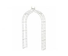 HG 123325 Rosenbogen, Metall, Silber, 140 x 40 x 252 cm