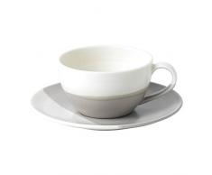 Royal Doulton 40032779 Coffee Studio Cappuccinotasse mit Untertasse, Bleikristall