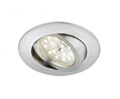 Briloner Leuchten LED Einbauleuchte, dimmbar, Einbaustrahler, LED Strahler, Spots, Deckenstrahler, Deckenspot, Lampen Wohnzimmer, LED Einbaustrahler 230v, Deckeneinbauleuchten, Einbaulampe, schwenkbar, rund