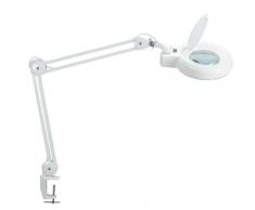 Maul Lupenleuchte MAULviso, Vergrößerungsfaktor 1,75, Tageslicht, 1200 Lumen, Klemmfuß, Weiß, 8263002