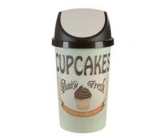 Tontarelli Mülleimer Schwerkopf Vintage 45 L Cupcakes