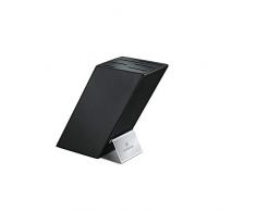 Victorinox 7.7086.03 Swiss Modern Messerblock, Buchenholz, sichere Aufbewahrung, platzsparend, leer, schwarz lackiert, Holz