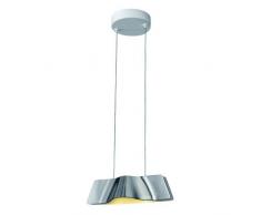SLV Pendelleuchte Wave Pendant, 8,6W LED, 3000 K, inklusiv Rosette, alu/weià 147836