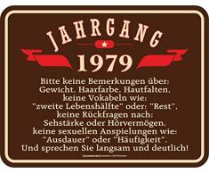 RAHMENLOS Deko Blechschild zum 40. Geburtstag Jahrgang 1979