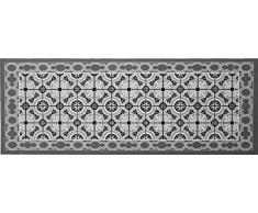 oKu-Tex Fußmatte | Schmutzfangmatte | Mosaik Muster Bunt | Deco-Style Türvorleger für innen | rutschfest | grau/anthrazit | 45x120 cm