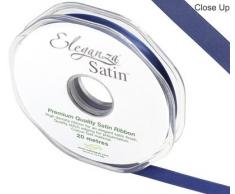 Eleganza 10 mm x 20 m Satinband doppelseitig, Midnight Blau