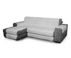Elegant Couchüberzüge, hell grau 190cm + chaiselongue, 100% Mikrofaser