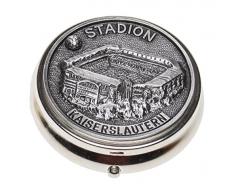 Schnabel-Schmuck Kaiserslautern Taschenaschenbecher Zinnauflage Fußballstadion