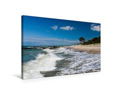 Calvendo Premium Textil-Leinwand 75 cm x 50 cm quer, Strand von Ahrenshoop | Wandbild, Bild auf Keilrahmen, Fertigbild auf echter Leinwand, Leinwanddruck Natur Natur