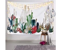 Elefant Wandteppich für Kaktus Landschaft Tapisserie Mandala Tapisserie Hippie Bohemian indischen Decor beliebtes Szenerie für Schlafzimmer Wohnzimmer Wohnheim Schlafräume, 7#cactus, M