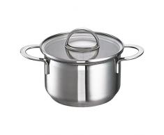 Schulte-Ufer 452252 Mini-Fleischtopf Little Lilly, Kleiner Topf, 18/10, Glas, Durchmesser 14 cm, 1.3 L, 64018-14, Edelstahl, silber, 25 cm