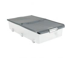 TATAY 1151122 - Aufbewahrungsbox für unter das Bett mit Rollen, 63 l