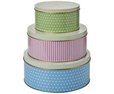 Tala Retro Design Keksdosen rund Parent 1950er-Jahre-Muster blau