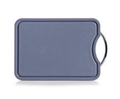 Zeller 26048 Schneidebrett mit Chromgriff, Kunststoff 36 x 26 cm, anthrazit