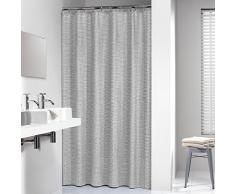 Sealskin Textil Duschvorhang Wave, Web-Struktur, Farbe: Schwarz, B x H: 180 x 200 cm