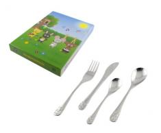 Zilverstad Kinderbesteck Tiermusikanten 4-tlg Edelstahl 16,9/17,8/16,8/13,4cm