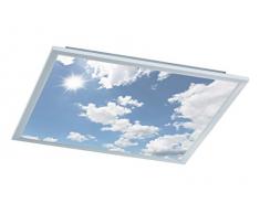 WOFI A LED Deckenleuchte Metall 44 W Integriert 600 x 55 x 600 cm, Silber 9693.01.70.6600