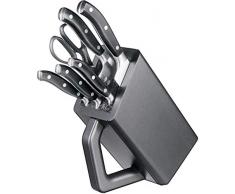 Victorinox Grand Maitre Messerblock-Set, Holz bestückt, Office-, Steak-, Tranchier-, Santoku-, Kochmesser, Küchenschere