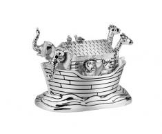 Spieluhr Arche Noah 8,5x5,5x6cm versilbert