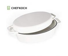 Chefkoch, Gusseisen Bräter 2-in-1, 36 x 24,6 x 10cm