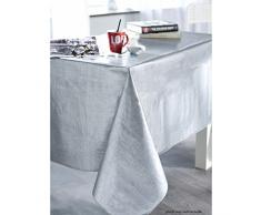 CALITEX Effekt Tissage Tischdecke PVC Silber 250Â x 140Â cm