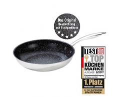STONELINE Professional Bratpfanne 20 cm, induktionsgeeignet, Pfanne, Edelstahl Optik