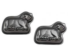 Dr. Oetker Motivbackform-Set Osterlämmchen, kleine Backformen für Kuchen in Lamm-Form (Farbe: Schwarz), Menge: 2 Stück