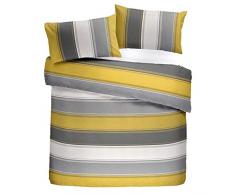 Fusion Ada Bettbezug und 2 KissenbezÃ¼ge, 52% Polyester, 48% Baumwolle, Ocker, King, W230cm x L220cm (Duvet Cover), W50cm x L75cm (Pillow Case)