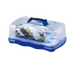 LOCK & LOCK Rechteckiger Kuchenbehälter mit herausnehmbarem Tablett für Törtchen/Cupcakes, 10 Liter