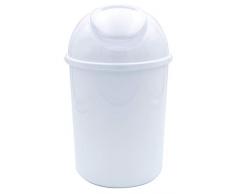 RIDDER 2011601 Abfalleimer mit Schwingdeckel Eco weiß