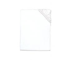 Kinzler C-10031/00 Baumwoll-Satin Spannbettlaken Uni 100x200 cm, Weiss