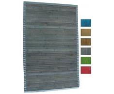 MSV Badematte Badvorleger Bambus 60x90 Grau