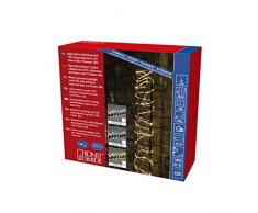 Konstsmide, 3774-800, LED Mini Lichterschlauch, 10 m, mit Lichtsensor und 6h und 9h Timer, 130 bernsteinfarbene Dioden, batteriebetrieben, AuÃen (IP44), transparentes Kabel