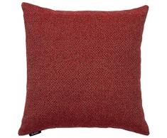 McAlister Textiles Herringbone Tweed | Kissenbezug für Sofa, Couch in Rot | 65 x 65cm | traditionelles gewobenes Fischgräten-Muster | Deko Kissenhülle