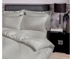 Catherine Lansfield Satin Stripe 300 TC Single Bettwäsche-Set, grau, grau, Einzelbett
