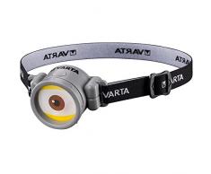 Varta 5 mm LED Minions Stirnleuchte (geeignet für Kinder inkl. 1x Longlife Power AAA Batterie Kinder Stirnlampe Kopfleuchte Leuchte geeignet für Kinderzimmer - perfekt zum Lesen Wandern und Spielen)
