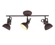 Reality Leuchten Deckenleuchte Gina R80153024, Metall Rostfarbig, exkl. 3x E14