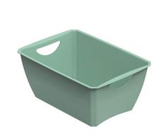 Rotho Eco Lounge Aufbewahrungsbox 5l, Kunststoff (PP), Grün, 5 Liter (29,5 x 20,5 x 13,5 cm)
