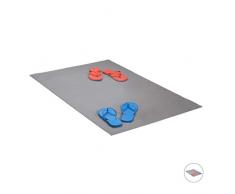 Relaxdays Weichschaummatte, wasserabweisende Duschmatte, Antirutschmatte fürs Bad, zuschneidbar, BT: 120x70cm, grau