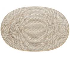 kouboo Laguna Oval Rattan Tisch-Sets, Espresso/dunkelbraun, Set von 2 _ P, Rattan und Korbweide, Whitewash, 44.45 x 31.75 x 1.27 cm