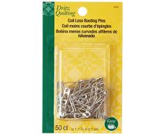 Dritz 3328 Sicherheitsnadeln, Verschiedene Größen, mit Aufbewahrungsbox Geschwungene Sicherheitsnadeln ohne Spule Size 1