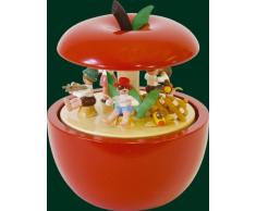 Spieluhr Richard Glässer Spieldose Apfel Kinderkonzert, 18er Spielwerk Kleine Welt,08535